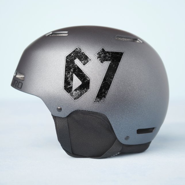 67 Funny Meme Six Seven Gen Alpha (Helmet Side)