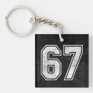 67 Funny Meme Six Seven Gen Alpha Key Ring