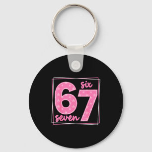 67 Funny Number 67 Birthday Meme  Key Ring