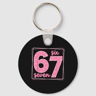 67 Funny Number 67 Birthday Meme  Key Ring