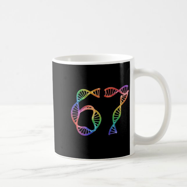 67 Funny Number Meme Dna Replication Molecular Bio Coffee Mug (Right)