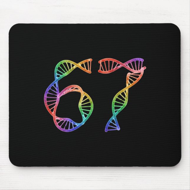 67 Funny Number Meme Dna Replication Molecular Bio Mouse Pad (Front)