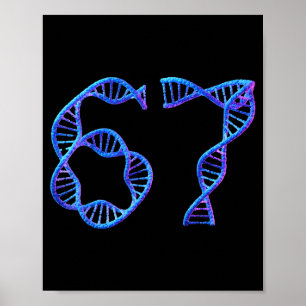67 Funny Number Meme Dna Replication Molecular Bio Poster