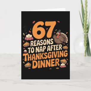 67 Funny Six Seven Gen Alpha Meme Turkey Thanksgiv Card