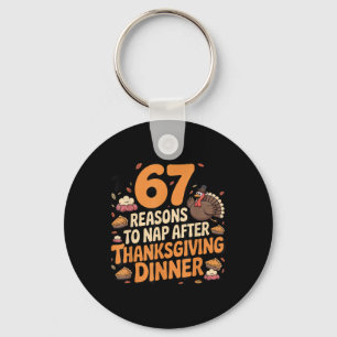 67 Funny Six Seven Gen Alpha Meme Turkey Thanksgiv Key Ring