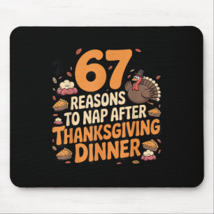 67 Funny Six Seven Gen Alpha Meme Turkey Thanksgiv Mouse Pad