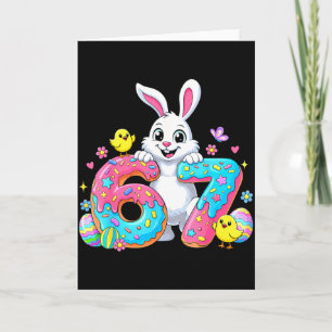 67 Funny Six Seven Gen Meme Cute Rabbit Bunny East Card