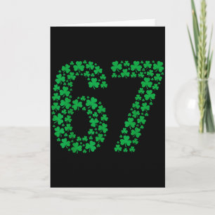 67 Funny Six Seven Gen Meme Lucky Vibes St. Patric Card