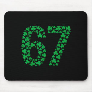 67 Funny Six Seven Gen Meme Lucky Vibes St. Patric Mouse Pad