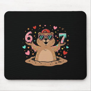 67 Funny Six Seven Respect The Groundhog Woodchuck Mouse Pad