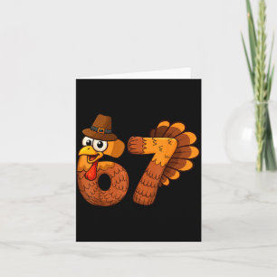67 Funny Thanksgiving Turkey Meme Six Seven 6 7 Bo Card
