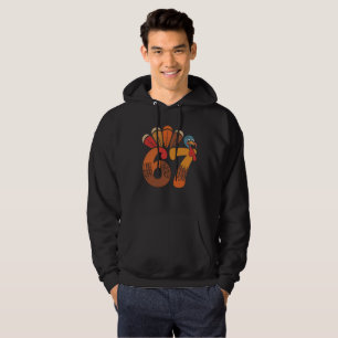 67 Funny Thanksgiving Turkey Meme Six Seven 6 7 Hoodie