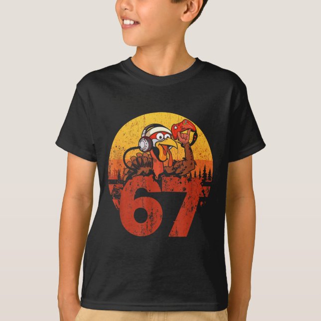 67 Funny Turkey Thanksgiving Gym Fitness Workout S T-Shirt (Front)
