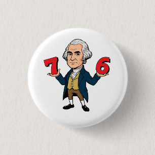 67 George Washington 7-6 Six Seven Meme 67  3 Cm Round Badge