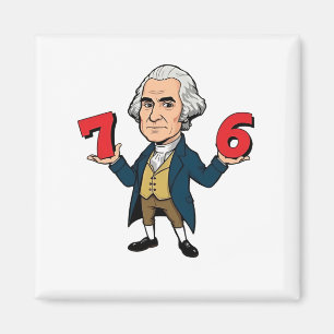 67 George Washington 7-6 Six Seven Meme 67 Magnet