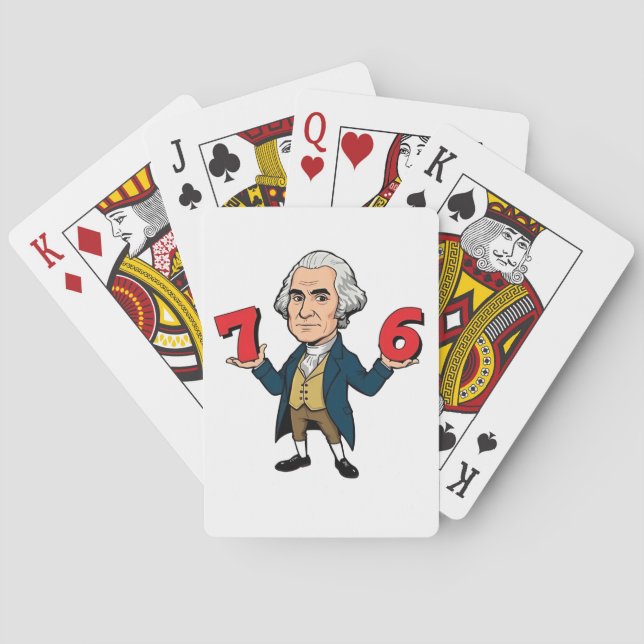 67 George Washington 7-6 Six Seven Meme 67  Playing Cards (Back)