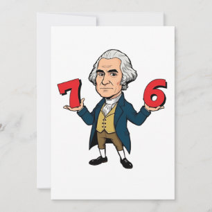 67 George Washington 7-6 Six Seven Meme 67 Thank You Card