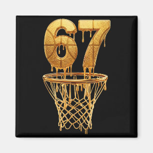67 Gold Drip Basketball 6 7 Six Seven Meme Gen Alp Magnet