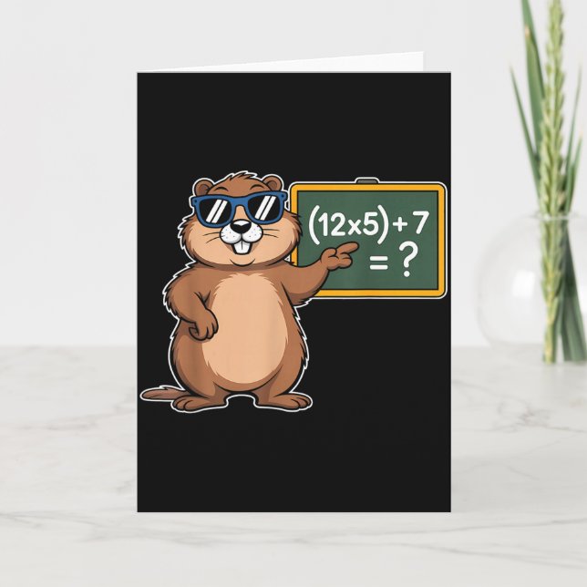 67 Groundhog Day 6-7 Meme Math Teacher Six Seven K Card (Front)