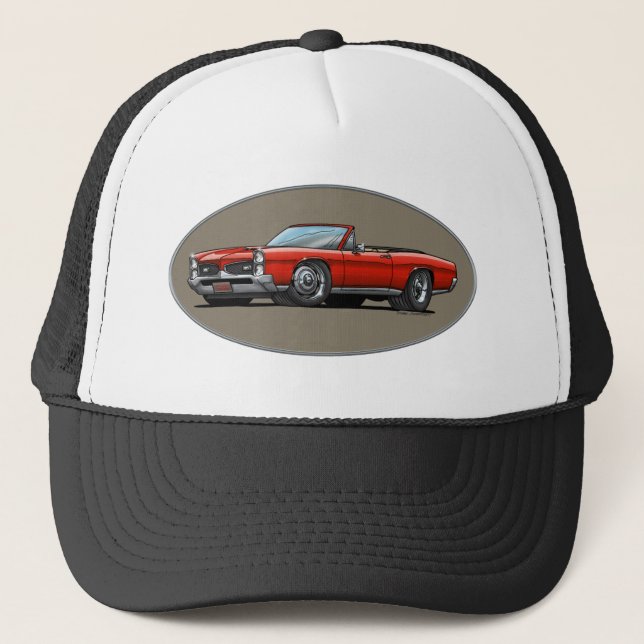 67 GTO_Red_Convertible Trucker Hat (Front)