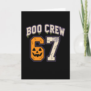 67 Halloween Boo Crew Sports Jersey Brainrot Meme Card