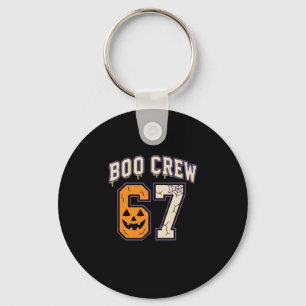 67 Halloween Boo Crew Sports Jersey Brainrot Meme  Key Ring