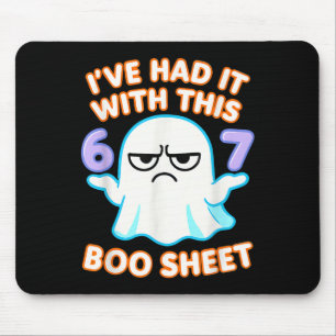 67 Halloween Costume Boo Sheet 6 7 Meme Six Seven Mouse Pad