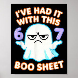 67 Halloween Costume Boo Sheet 6 7 Meme Six Seven Poster