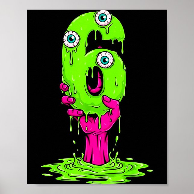 67 Halloween Costume Funny Number 6 Six Meme For G Poster (Front)