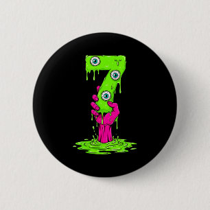 67 Halloween Costume Funny Number 7 Seven Meme For 6 Cm Round Badge