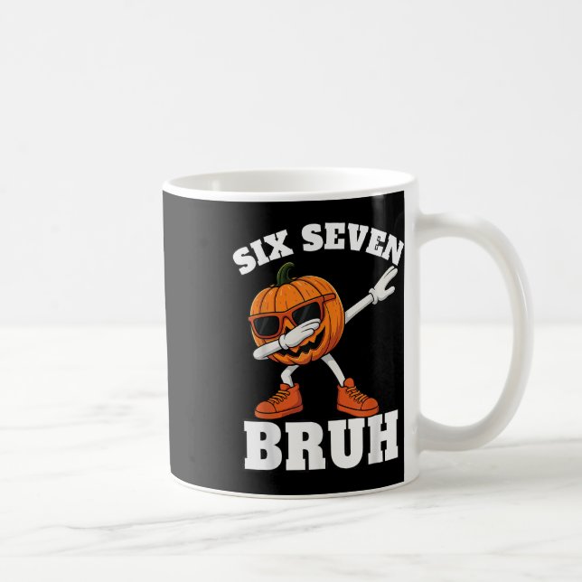 67 Halloween Funny Six Seven Bruh Meme Brainrot Pu Coffee Mug (Right)