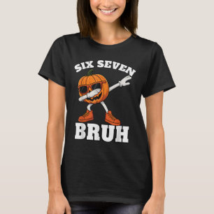 67 Halloween Funny Six Seven Bruh Meme Brainrot Pu T-Shirt