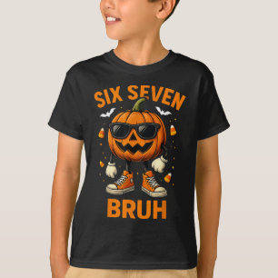 67 Halloween Funny Six Seven Meme Brainrot Pumpkin T-Shirt