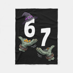 67 halloween girls witch six seven 6 7 meme trick fleece blanket