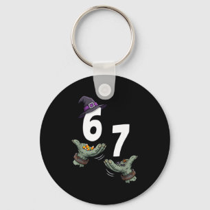 67 halloween girls witch six seven 6 7 meme trick key ring