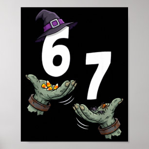 67 halloween girls witch six seven 6 7 meme trick poster