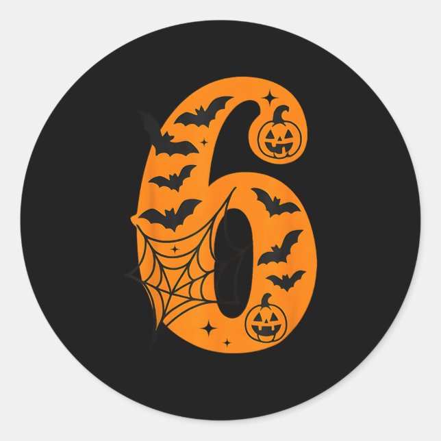 67 Halloween Matching Twin Boys Girls Brothers Sis Classic Round Sticker (Front)