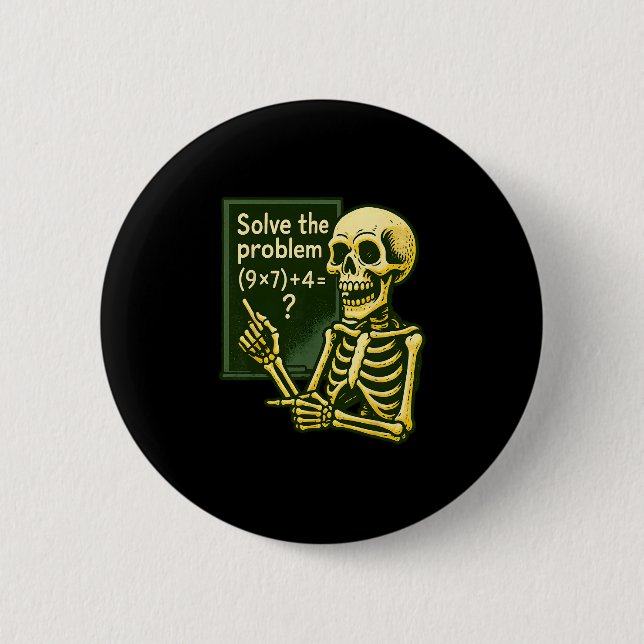67 Halloween Math Funny Six Seven Meme Brainrot Sk 6 Cm Round Badge (Front)
