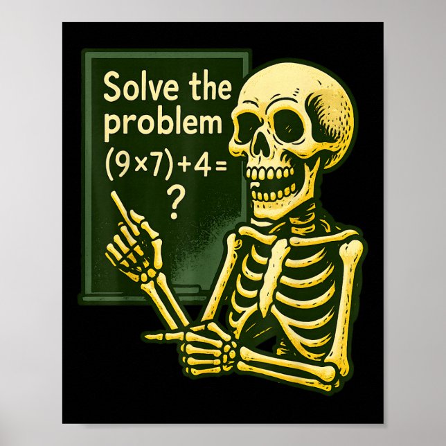 67 Halloween Math Funny Six Seven Meme Brainrot Sk Poster (Front)