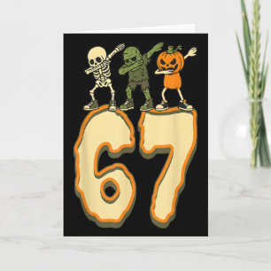 67 Halloween Meme 6 7 Numbers Six Seven Funny Kids Card