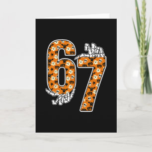 67 Halloween Meme 6 7 Numbers Six Seven Funny Kids Card