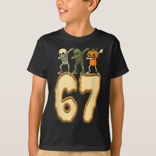 67 Halloween Meme 6 7 Numbers Six Seven Funny Kids T-Shirt