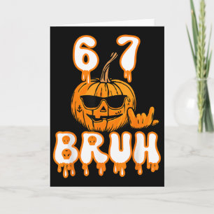 67 Halloween Meme Brainrot Costume Kids 6-7 Six Se Card