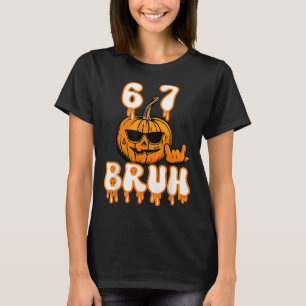 67 Halloween Meme Brainrot Costume Kids 6-7 Six Se T-Shirt
