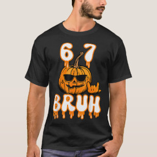 67 Halloween Meme Brainrot Costume Kids 6-7 Six Se T-Shirt