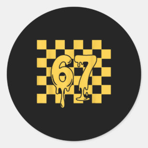 67 Halloween Meme Classic Round Sticker
