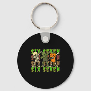 67 Halloween Meme Six Seven Dabbing Skeleton Zombi Key Ring