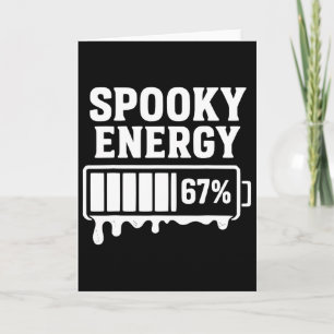 67 Halloween Spooky Energy Brainrot Meme Six Seven Card