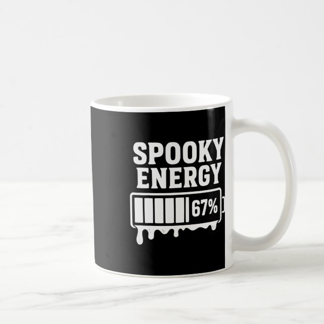 67 Halloween Spooky Energy Brainrot Meme Six Seven Coffee Mug (Right)