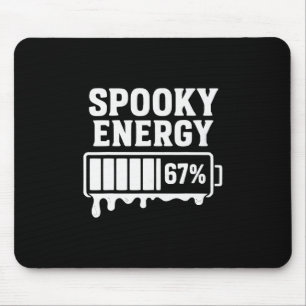 67 Halloween Spooky Energy Brainrot Meme Six Seven Mouse Pad